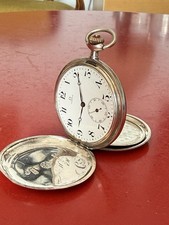 Omega Vintage Taschenuhr massiv Silber 0,900 Savonnette