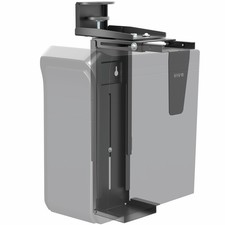 VIVO Black Clamp-on PC Mount, Computer Case Holder with 135 Swivel