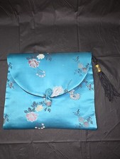 Vintage Pure Silk Chinese Brocade Handmade Purse With Tassel