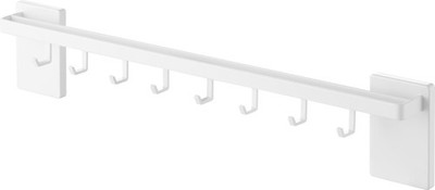 Yamazaki Film Hook Kitchen Tool Bar with Hooks, W55, White