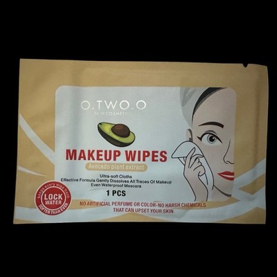 O.TWO.O Makeup Remover Wipes Avocado Extract Travel /64 Sensitive Skin  