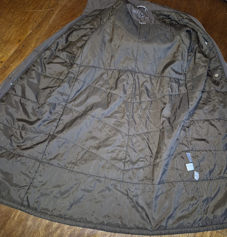 Gabardina para mujer Nuage Ultra Loft marrón forrada talla 10 cremalleras y botones Foto 3 de 4