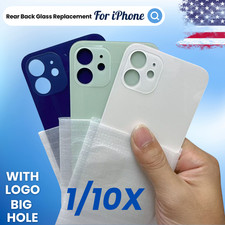 Back Glass replacement Big hole For iPhone 11 12 13 14 15 16 XR X Rear Cover Lot