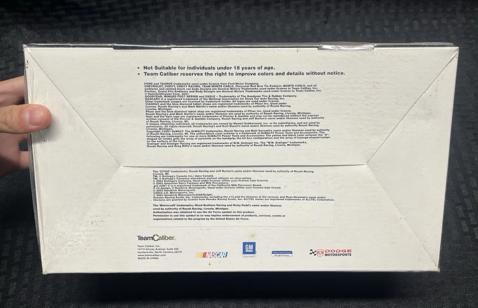 SELLADO - Equipo Calibre 2003 Edición Limitada Propietarios #21 Ricky Rudd 1/24 Foto 4 de 4