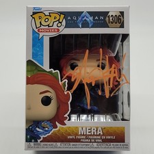 Amber Heard Aquaman Mera #246 Autographed Signed Funko Pop With COA + Protector 