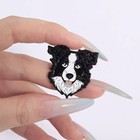 Border Collie Enamel Pin Badge – Black & White Dog Brooch – Cute Pet Lover Gift