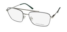 NEW CALVIN KLEIN CK19104 EYEWEAR METAL PLASTIC 030 SQUARE GRAY FULL-RIM