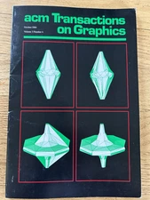 Vintage acm Transactions on Graphics Journal, Volume  3, Number 4, October 1984