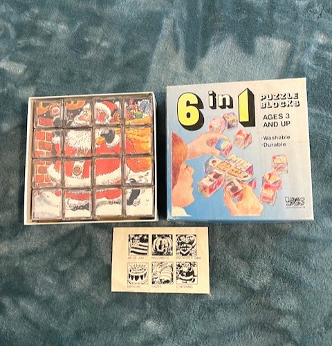 VINTAGE 6 In 1  PUZZLE BLOCKS by WHITEHALL GAMES, INC.-- REDUCED PRICE