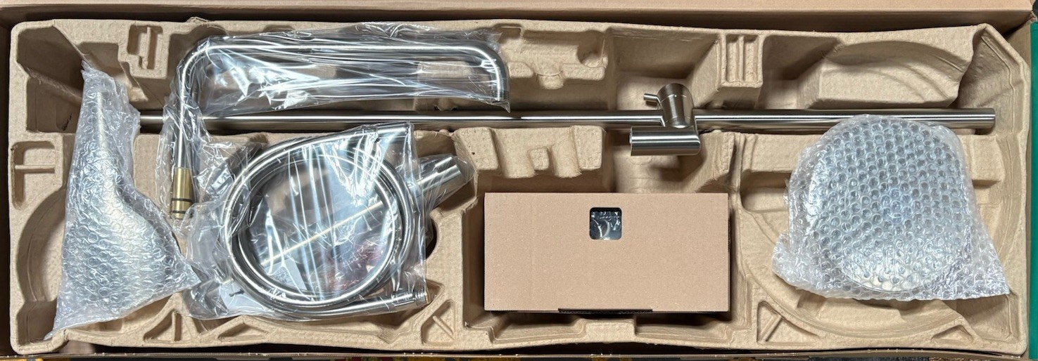 Hansgrohe 27254821 Wall Mount 2-Jet Shower System - Brushed 