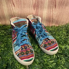 Inkkas Shoes Womens High Tops Handmade Casual Aztec Comfort Sneakers Size 6