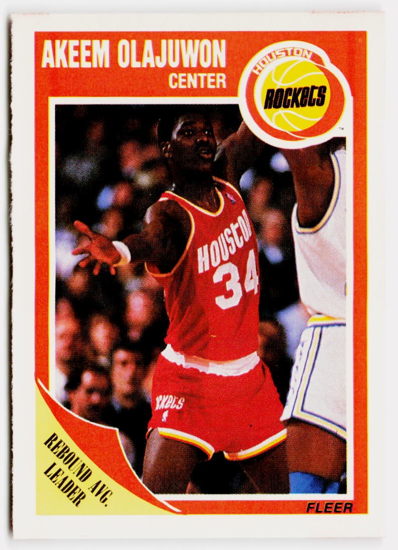 Akeem Olajuwon 1989-90 Fleer #61 Houston Rockets