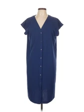 H By Halston Women Blue Casual Dress L
