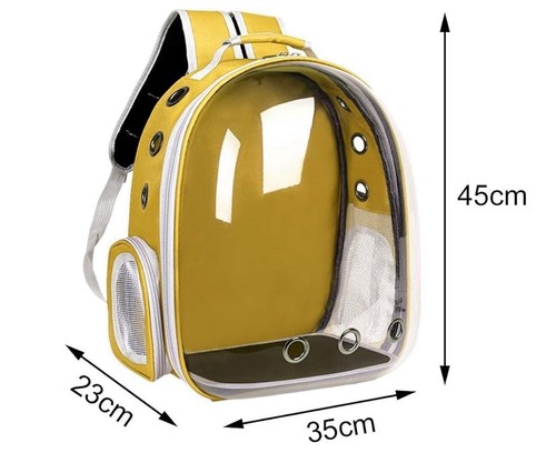 Gelbe Haustier Katze Hund Trage Rucksack Klar Blase Weltraum Kapsel Rücken Reisetasche - Bild 13 von 13