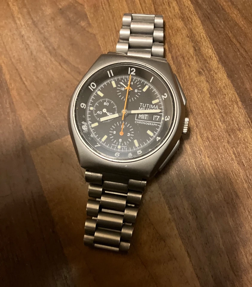 Tutima Military Chronograph Lemania 5100 Edelstahl Box v. Sammler - Bild 4 von 4