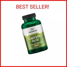 Swanson Caprylic Acid 600 Milligrams 60 Sgels
