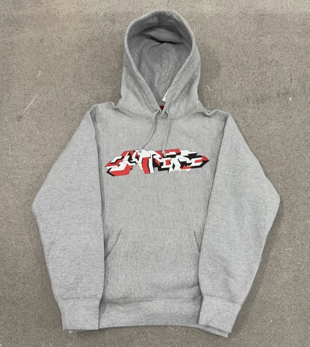 Sweat à capuche logo Supreme Delta taille Medium FW19 gris bruyère