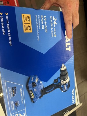 Kobalt 24V Max Brushless 1/2-in Drill/Driver Kit 4913878 + Battery + Charger NEW