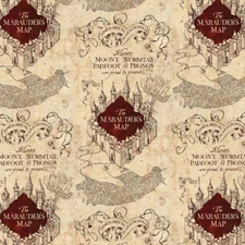 Harry Potter Marauders Map Knit Fabric