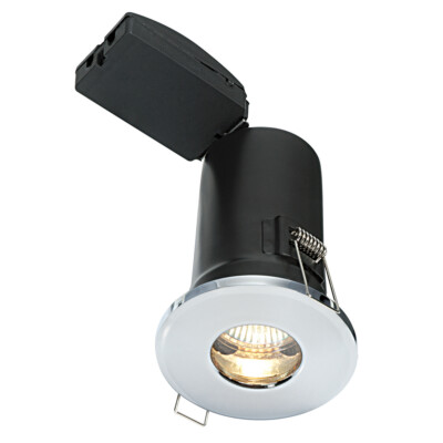 SAXBY Shield PLUS MV Bad 50W chrom IP65 GU10 73mm Ausschnitt Strahler 50686