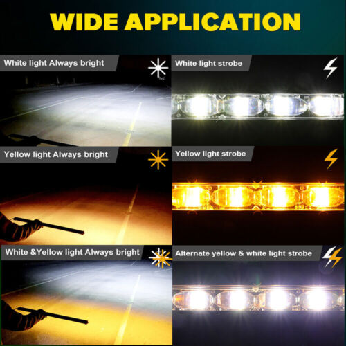Single Row 32"inch LED Work Light Bar Amber Strobe For Polaris RZR XP 4 1000 900 - Picture 2 of 12
