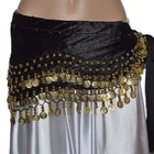 Belly Dance XXL Coin Belt Waist Scarf Belly Dance Oriental Carnival Disco 215 cm