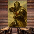 Knights Templar Tapestry Wall Hanging Flag Crusaders Wall Art Posters Prints