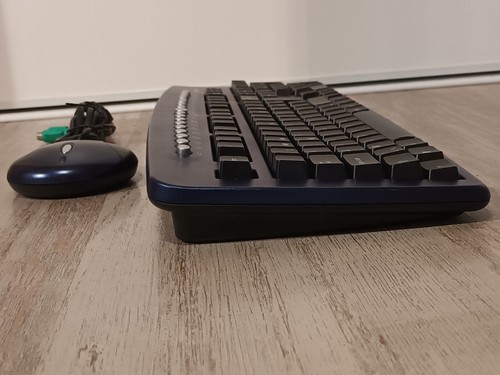 Clavier sans fil multimédia Medion + émetteur - PS/2+USB - Bleu - AZERTY BE - TB - Photo 4/10