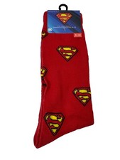Superman Novelty Crew Socks 1 Pair multicolor Shoe 6-12