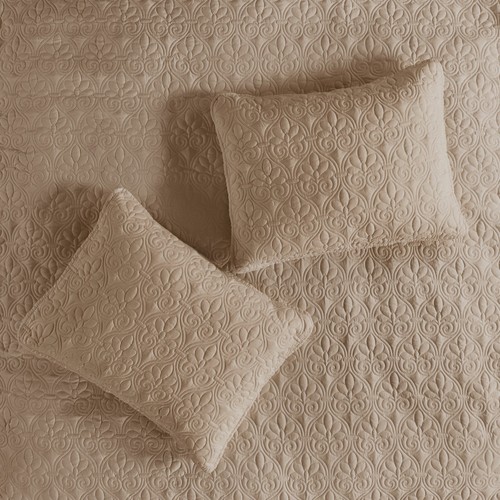 Madison Park 3 Pcs Split Corner Quilted Bedspread, Classic Design, Lightweight - Picture 37 of 50