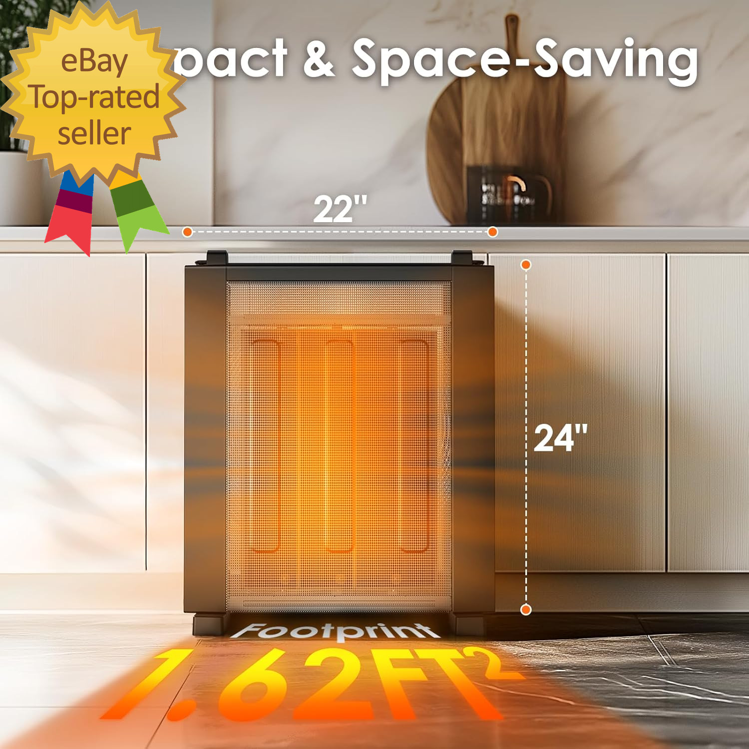 Convection Space Heater, 1500W Whole Room Heater for Indoor Use Large Room