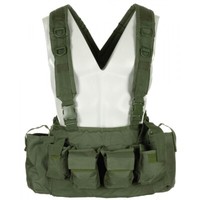 MFH 04645B - Chest Rig - 9 Taschen - Taktische Kampfweste - Polyester - Oliv