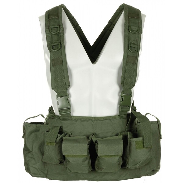 MFH 04645B - Chest Rig - 9 Taschen - Taktische Kampfweste - Polyester - Oliv-image