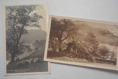 Lot of (2) ''Early Morning'' & ''Poet's Seat'' Rydal Water (Cumbria) RPPC Postcards