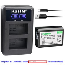 Kastar Battery LCD Dual Charger for Original Sony NP-FW50  OEM Sony BC-TRW