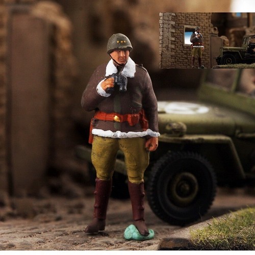 Figura de diorama de resina 1/72 General Patton Soliders escena de guerra juguete pintado - Imagen 6 de 6
