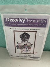 Cross Stitch Kit BUTTERFLY GIRL New In Package DISXVIVY