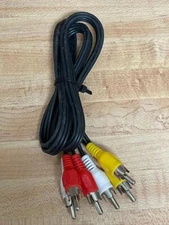 NEW 2 RED,2 WHITE & 2 YELLOW  PLUGS  AV AUDIO VIDEO CABLE COMPONENT #V27