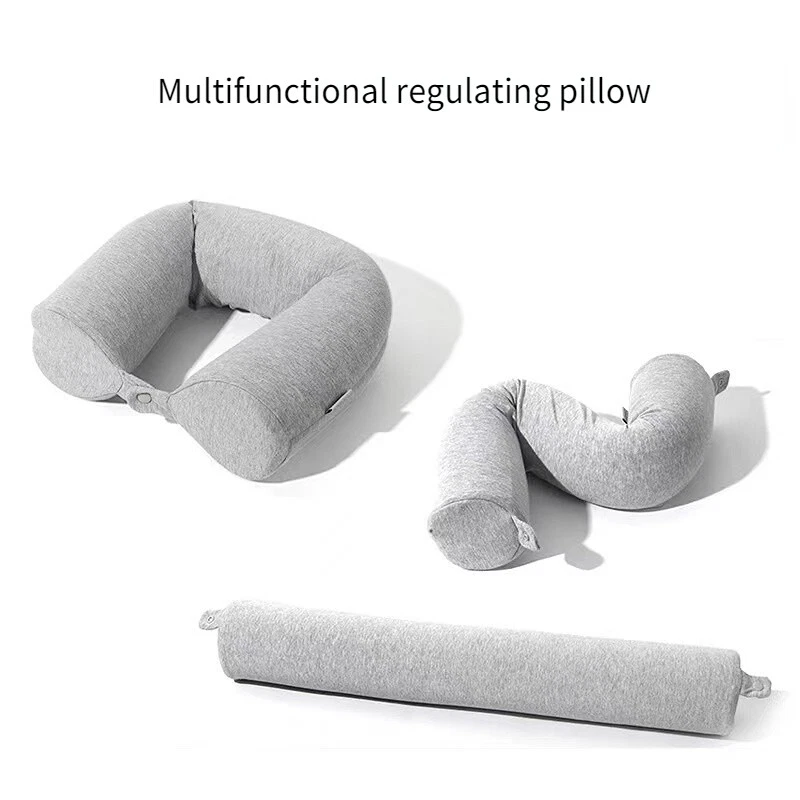 Memory Foam Travel Pillow for Neck, Chin, Lumbar and Leg Support Neck Pillow