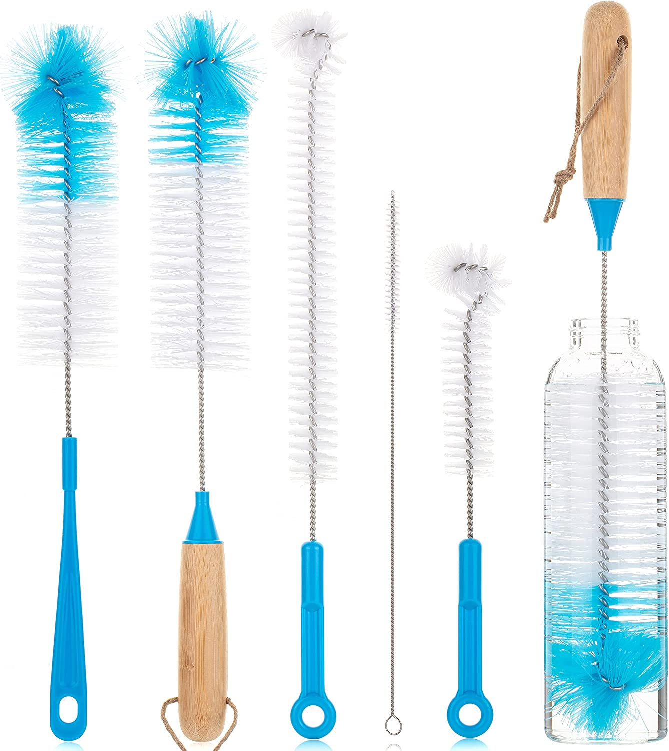 5PCS Bottle Brush Pipe Cleaning Kit Bong Brushes Water Bubbler Hose Tips Cleaner