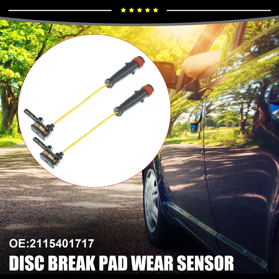 Pieza de 4 sensores de desgaste de pastillas de freno de disco trasero aptos para Mercedes-Benz CL500 2000-2006 Foto 2 de 4