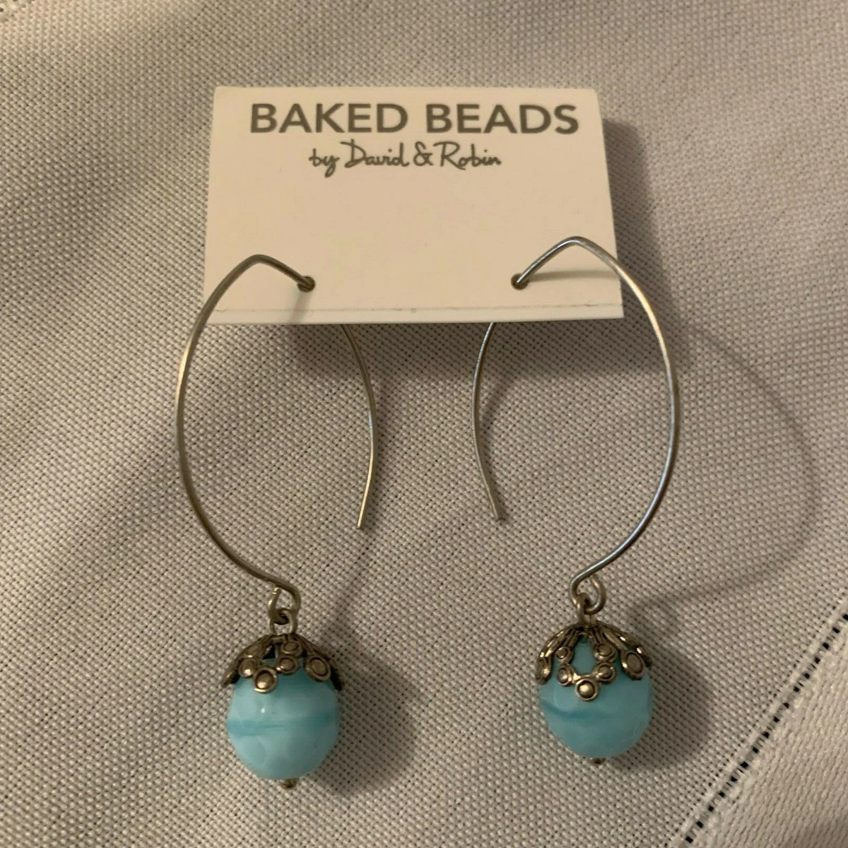 Baked 2024 beads earrings