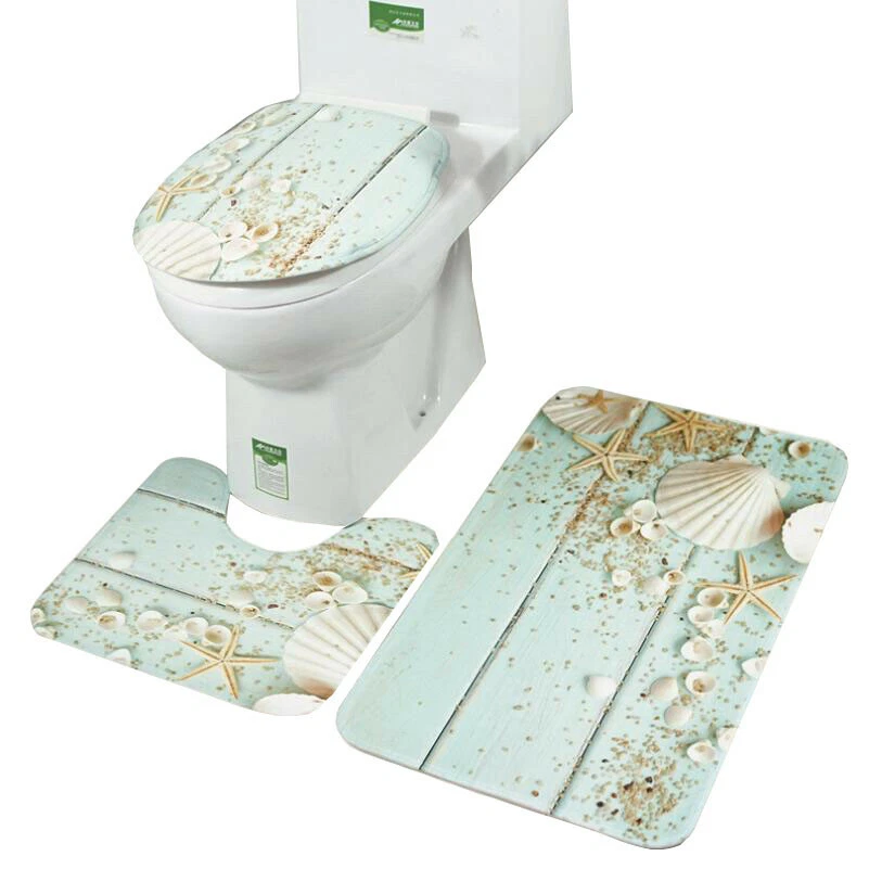 Badematte Badvorleger Badgarnitur Rutschfest Badteppich WC-Vorleger Set - Bild 3 von 3