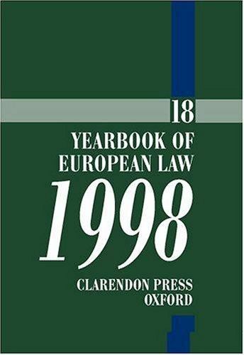 Yearbook European Law Volume 18 1998 v. 18 Piet Eeckh… 9780198298793 Cond=VG:NSD