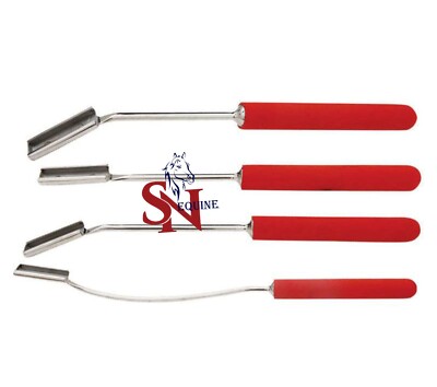 Equine Horse Dental Teeth Floats 4 Pieces Set with Blades with Foamy Grip