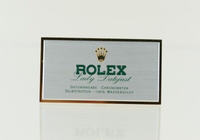 Rolex ''Lady Datejust'' Aufstellschild 8,5x4,5cm 