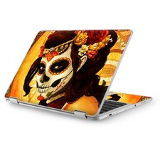 Skins for Asus Chromebook 12.5 vinyl wrap - Skull Girl Dia de Los Muertos Paint