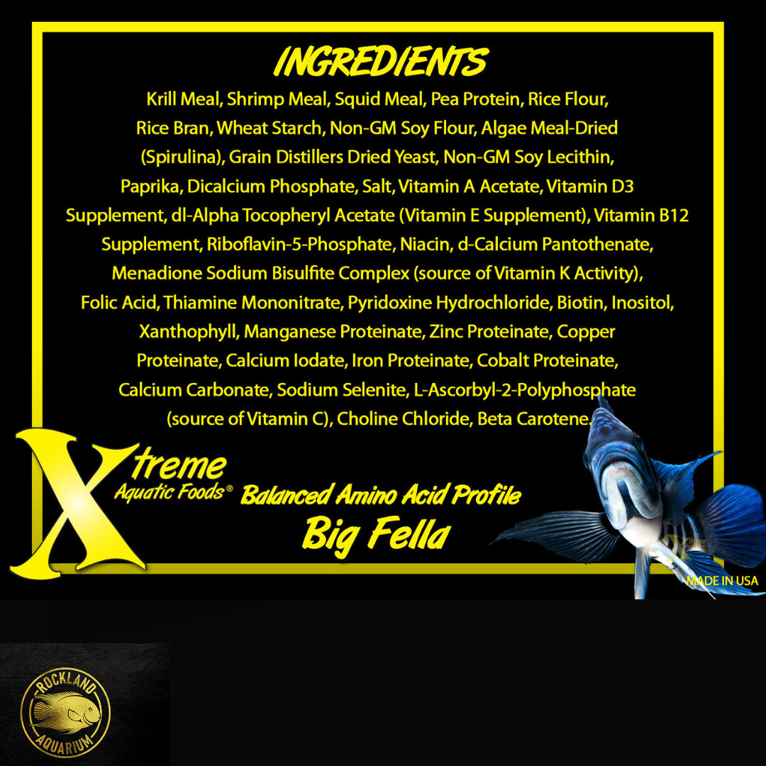 Xtreme Big Fella Fish Food 3mm Xtreme Aquatic Foods