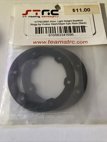 STRC STP6236BK Alum Lightweight Bead Lock Rings Proline Slash Slayer BLACK - Picture 6 of 8