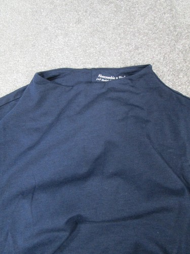 Abercrombie & Fitch Shirt Womens Medium Blue Wrap Top New - Picture 2 of 9